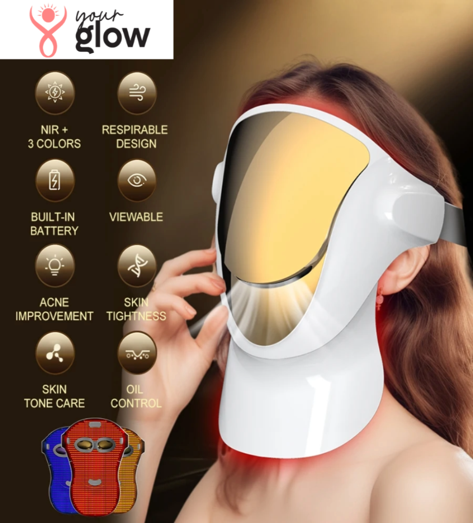 YourGlow - NIR Light Therapy Face & Neck Mask
